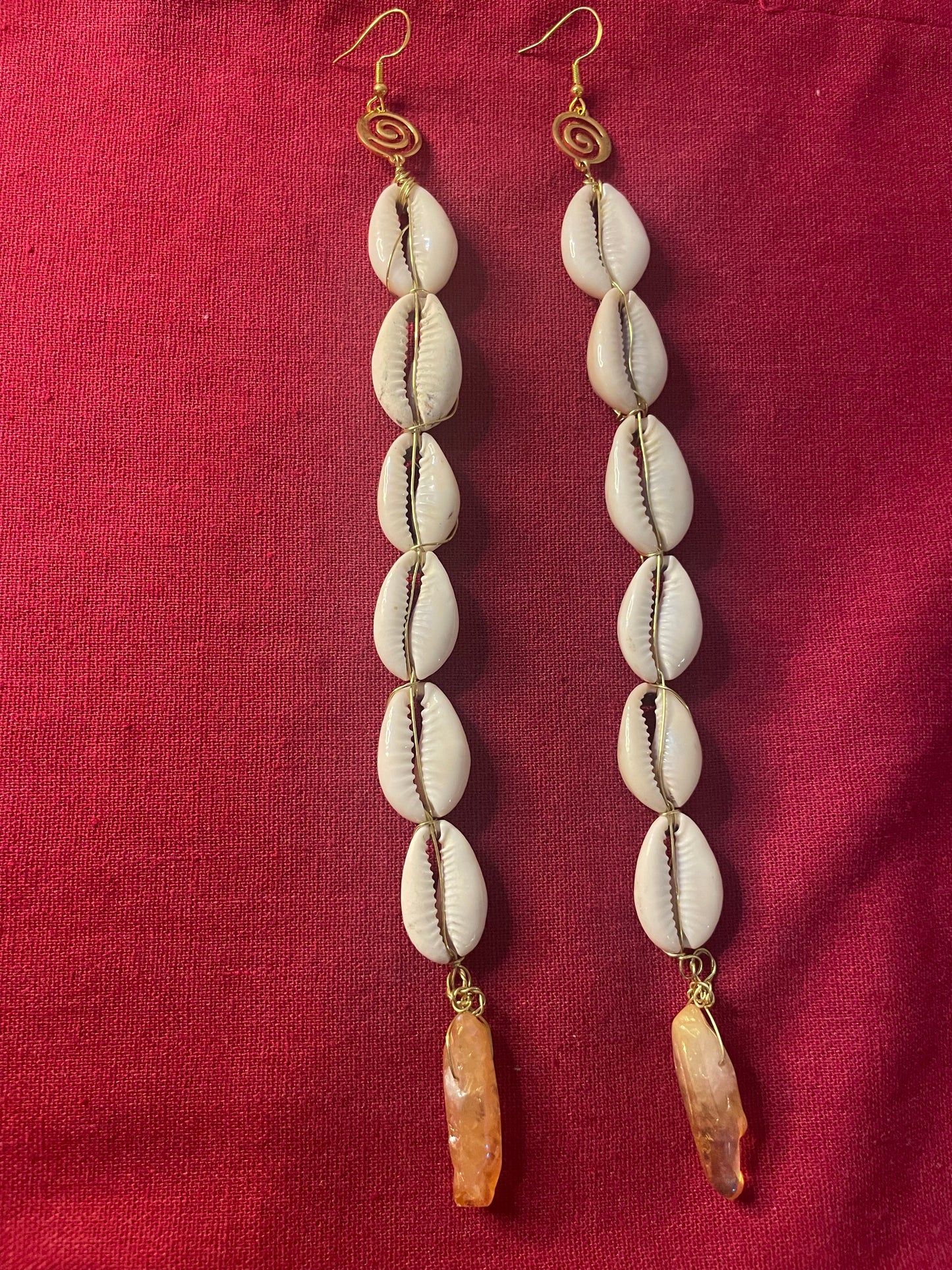 Cowry Shell Drop Earrings