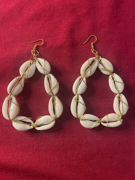 Triangle Cowry Shell Earrings